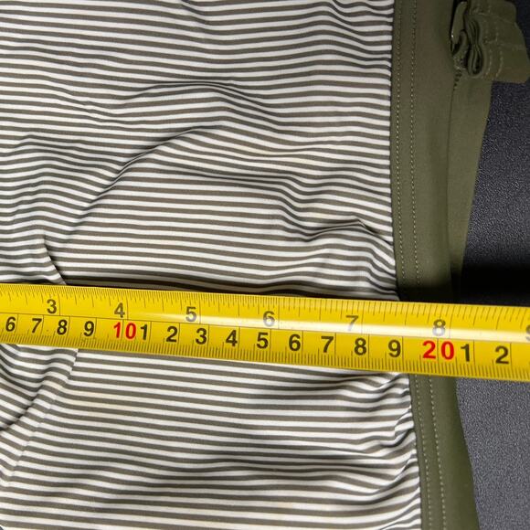 Prana Large XL Bikini Top Brina Halter Green Stripe Pad Swim Suit - Picture 5 of 6